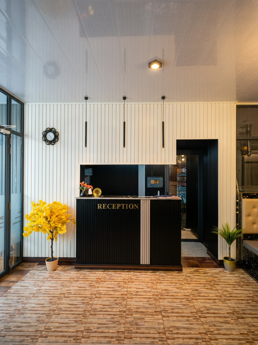 Luxury hotel lobby