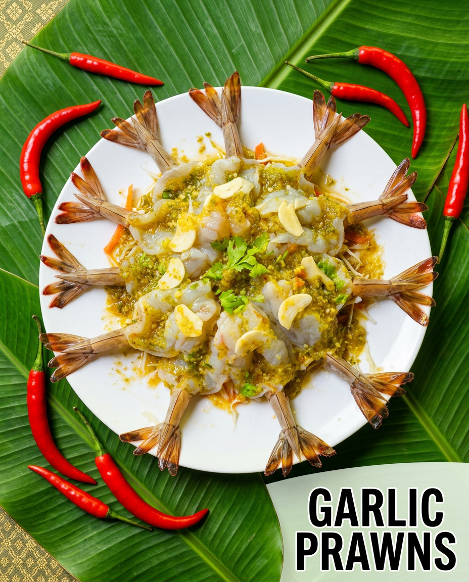 HS Miracle Restaurant — Garlic Prawns