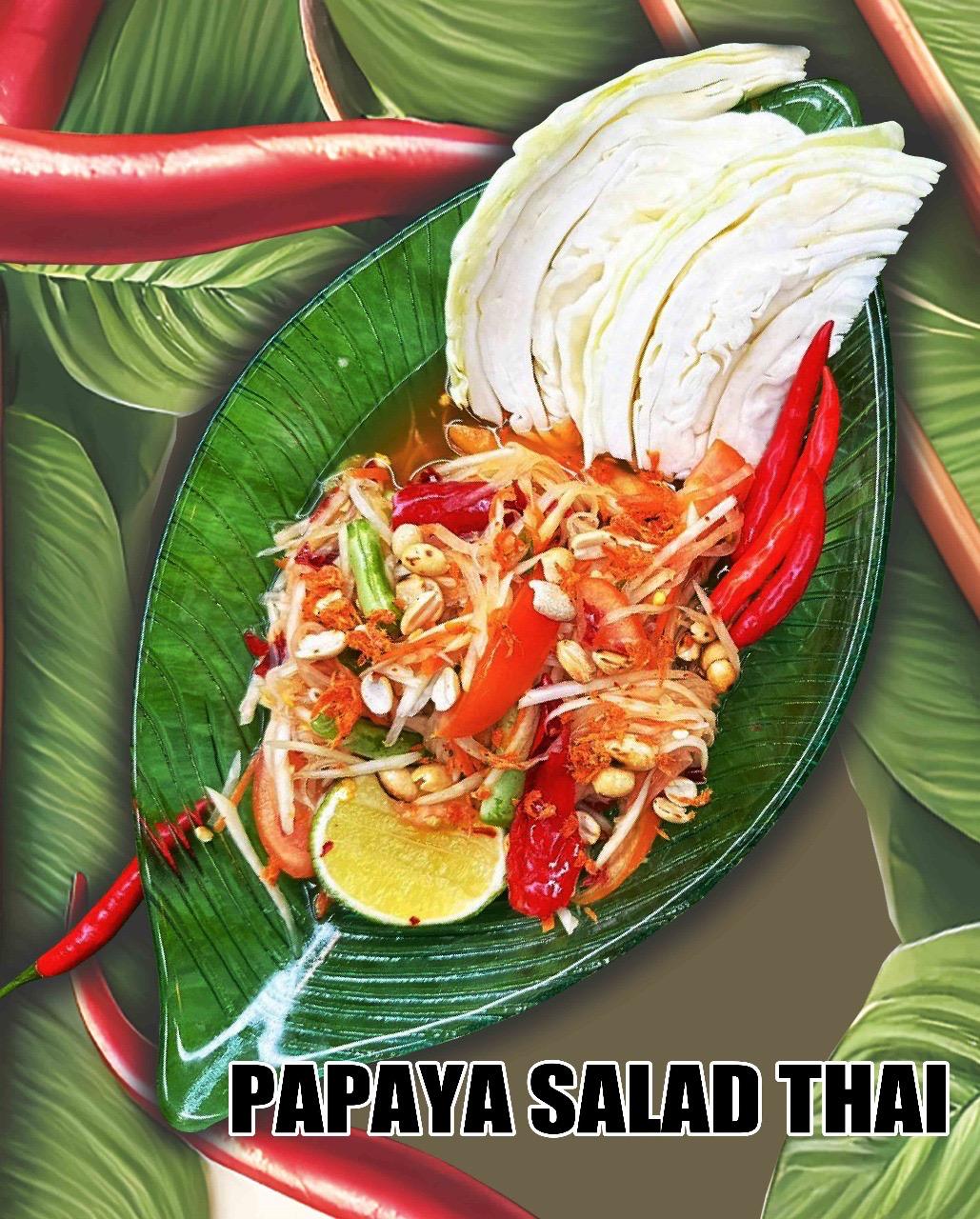 HS Miracle Restaurant — Som Tam (Thai Papaya Salad)