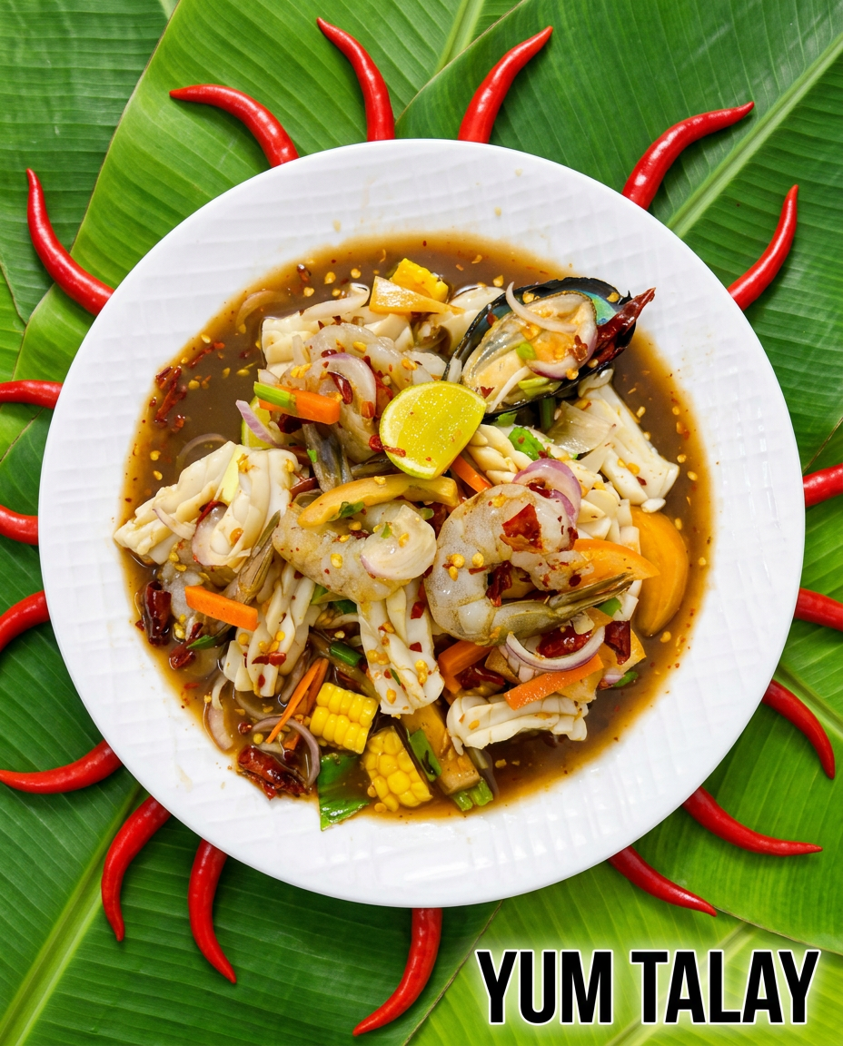 HS Miracle Restaurant — Yum Talay seafood salad